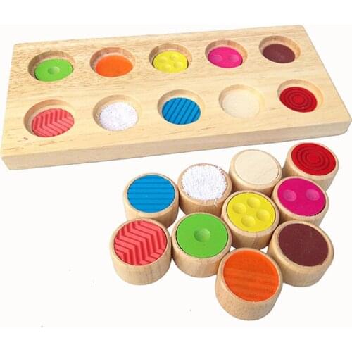 Kids Early Learning Educational Toy Block Montessori Sensory Math Colors Challenge Memory Wooden Match Game Children Xmas Gift