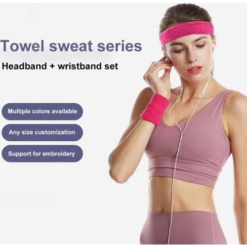 Cotton Elastic Sweatband Basketball Sports Headband Women Men Gym Fitness Sweat Hair Band Volleyball Tennis Running Sweatbands c