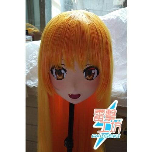 KM9193) Handmade Female Sweet Girl Resin Crossdress Outfit Cosplay Japanese Animegao Role Play Kigurumi Mask