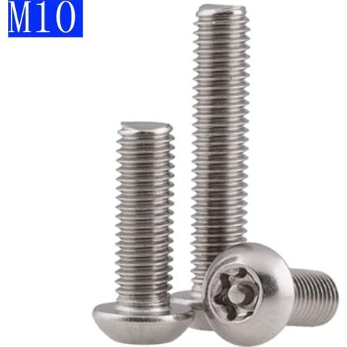 M10 M10 x 1.5 304 Stainless steel Pin Tamper Torx Security Button Head Screw Bolts