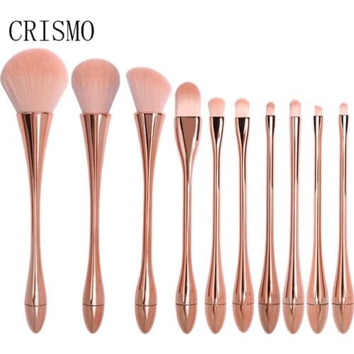 CRISMO 3/5/10pcs Rose Gold Makeup Brushes Set Professional Soft Hair Powder Foundation Eyeshadow Brush Cosmetic Make Up Brushes