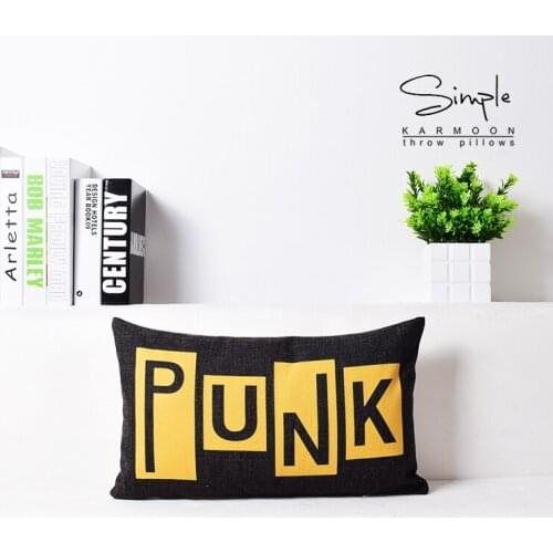 Punk pillow cover, Creative Paris luxury letter art punk waist pillow case pillowcase wholesale