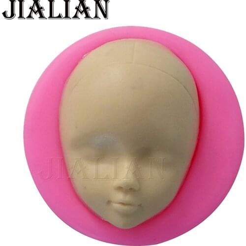 Woman girl face cooking tools wedding decoration Silicone Mold DIY head Fondant Sugar Craft baking tools for cakes T0659