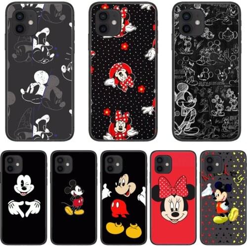 Mickey Style Phone Case cover For iphone 12 pro max 11 8 7 6 s XR PLUS X XS SE 2020 mini black cell shell