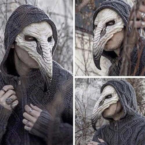Steampunk Plague Doctor Mask Long Nose Bird Beak Latex Cosplay Masks Carnival Halloween Party Costume Props New