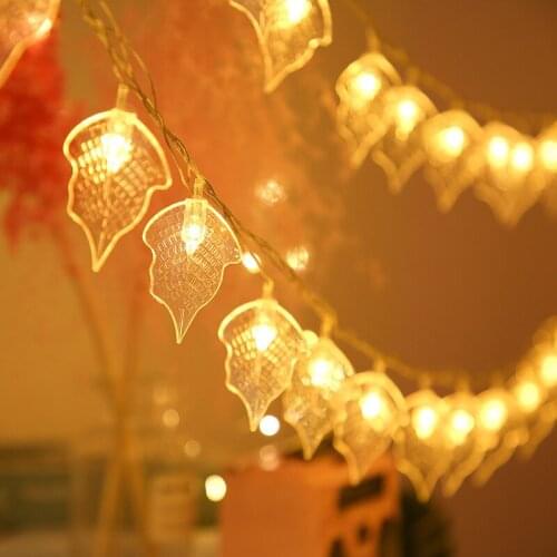 New Led Lights String Lights Willow Tree Leaf Garden Lights for Room Decor Aesthetic Patio Decoration Outdoor Christmas