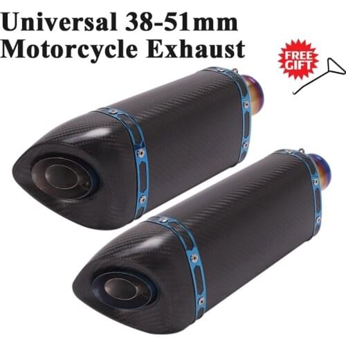 Universal Motorcycle Yoshimura Exhaust Pipe Escape Modify Carbon Fiber Muffler DB Killer For KTM390 Z650 CBR500 R3 r1 Dirt Bike