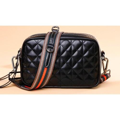 Bag womens bag new 2019 fashion leather shoulder bag leisure rhombic messenger bag womens bag fashion versatile