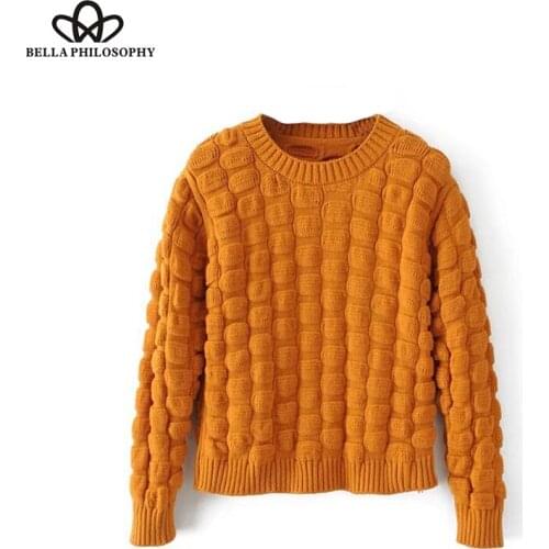 Bella Philosophy Autumn Fashion Sweater Women Casual Black Pullovers Knitted Sweater Female Elatic Basic Sweater Tops