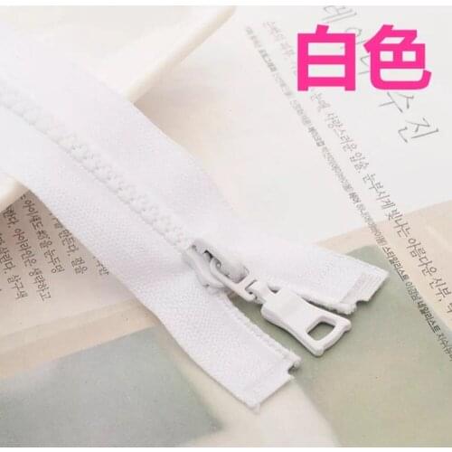 10PCS 55CM LENGTH BLACK WHITE RED PINK RESIN CHUNKY ZIP No.5 OPEN END ZIPS HEAVY DUTY ZIPPER SEWING SEW WHOLESALE