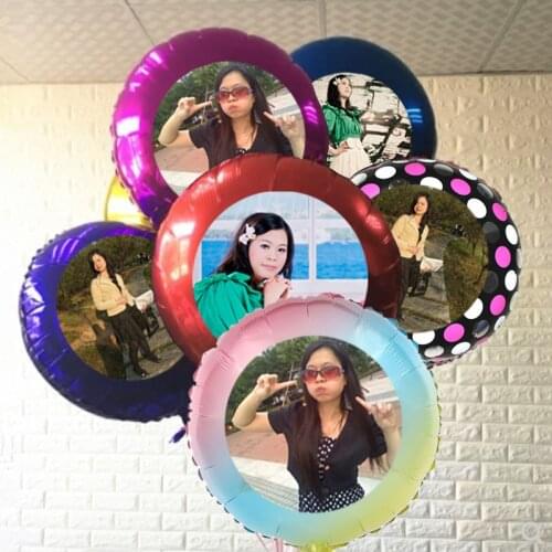 18inch round foil balloons with customize photo print, wedding decoration birthday party supplies 20pcs/lot (Not for helium)