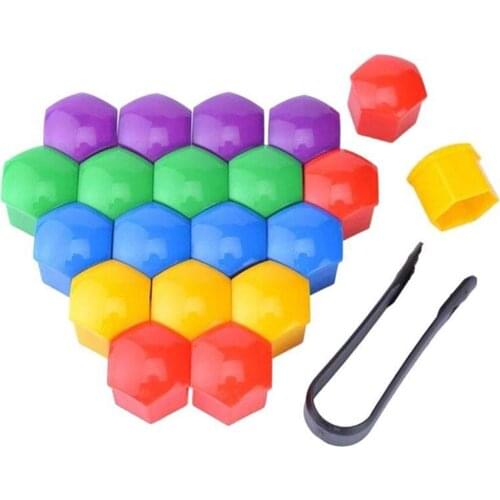 20Pcs 17mm 19mm 21mm Car Wheel Nut Caps Auto Hub Screw Cover Bolt Rims Exterior Decoration Nut Dust Proof Anti Rust Cover New