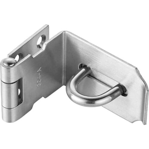 4 inch Home Drawer 304 Stainless Steel Safety Padlock Hasp Staple 90 Degree Anti-theft for Wood Door Cabinet Drawer Accessories