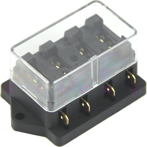 4 Way Standard ATC ATO Blade Fuse Auto Car Boat Fuseholder Fuses Box