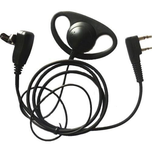 5pcs Security 2 pin D-Ring Shape Soft Ear hook Earpiece Headset Earphone Mic PTT For HYT Kenwood Two Way Radio NX220 NX320
