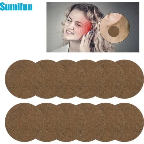 6/18Pcs Tinnitus Treatment Patch Hearing Loss Otitis Media Ear Pain Deafness Stickers Natural Herbal Medical Plaster Ear Care