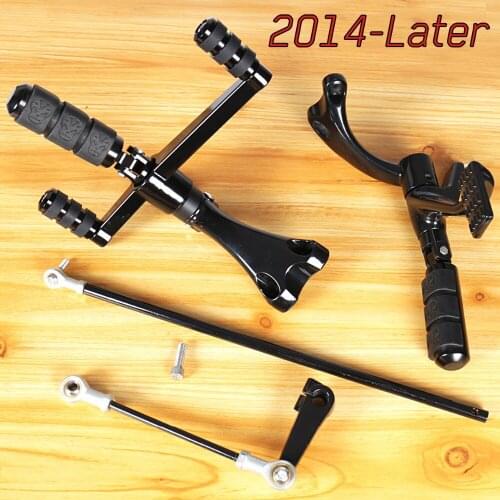Gloss Black Forward Controls Heel Toe Shifter Rudyness Skull Pegs Levers Linkages For Harley 14-16 17 18 Sportster XL 883 1200