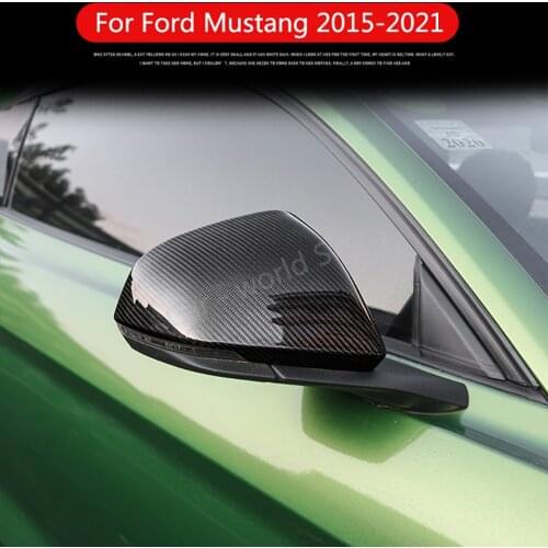 For Mustang Side View Mirror Cover Carbon Fiber Rear View Mirror Covers Fit mustang 2015-2021 Car Accessories