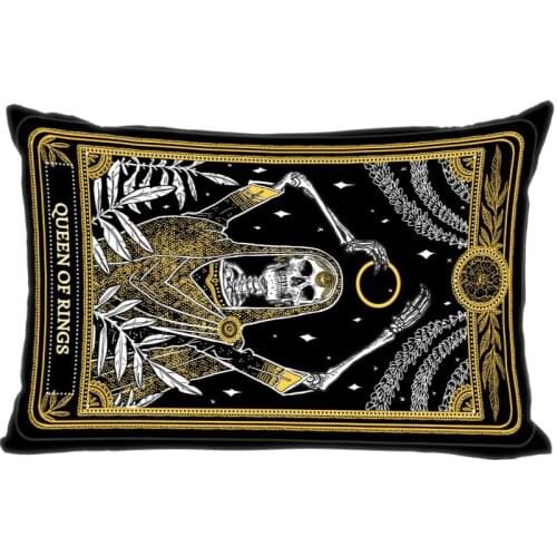 TAROT Pattern Pillow Cover Bedroom Home Office Decorative Pillowcase Rectangle Zipper Pillow Cases Satin Fabric A12.21