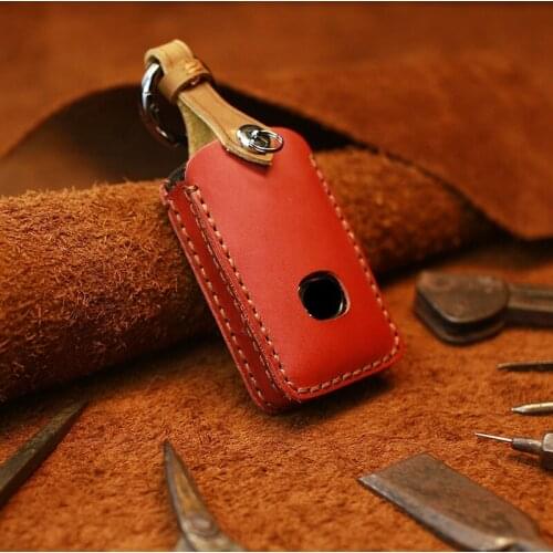 Handmade Genuine Leather Car Car Key Cover key Case For Mazda 3 Alexa CX4 CX5 CX8 2019 2020 3Button Smart Remote Car Key