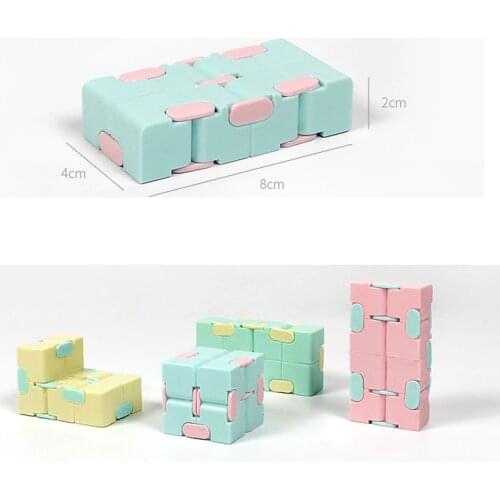 Decompression Blue Pink Infinity Cube Anti-anxiety infinite cubes Upgrade Frosted Puzzles Toys for adults Stress Relief Cube Toy