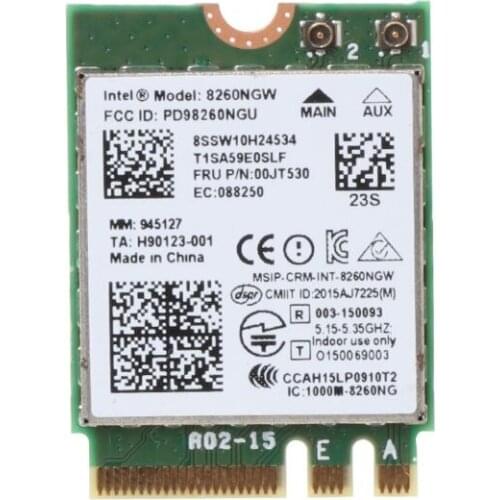 Wireless-AC 8260 Dual-band Card Wifi Bluetooth for lenovo ThinkPad YOGA IBM 00JT480 00JT382 00JT530 00JT532