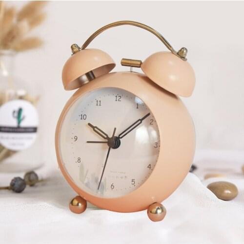 Creative Electronic Round Digital Double Clock Room Home Decoration MiNi Timer Alarm Clock Desk Table Cute Clock Wake-Up Service