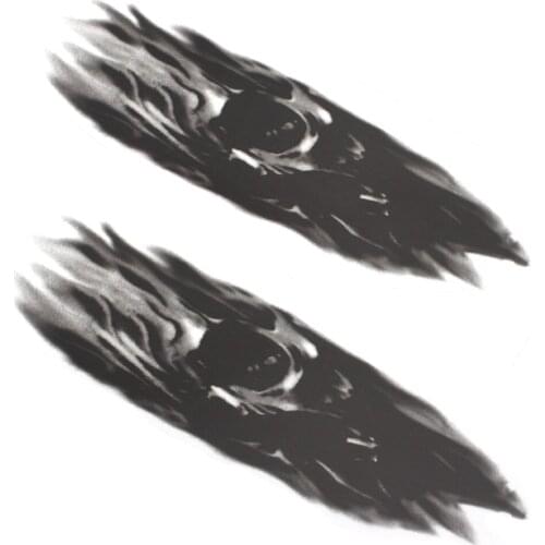 Custom Skeleton Fork Skull Decals Stickers Decorative Nameplate Medallion Universal For Harley Suzuki Yamaha Ducati Motorcycles