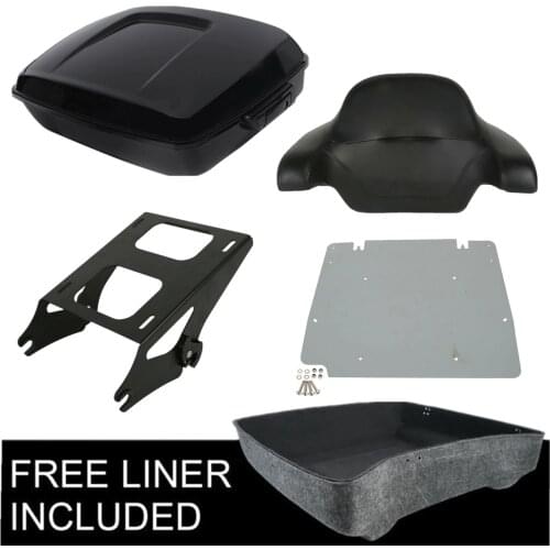 Motorcycle Chopped Trunk Mount Rack Plate For Harley Tour Pack Touring Street Glide Electra Glide Road King Road Glide 2014-2021