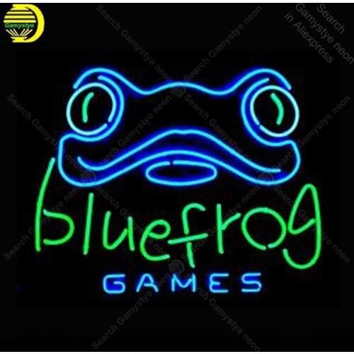 Neon Sign for Frog Games Advertise Neon Tube sign glass handcraft Decor wall game Room Naon Sign light lamp Letrero Trade mark