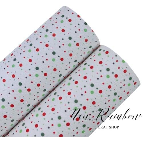 New Rainbow 30x22cm/A4 Merry Christmas Printed Soft PU Faux Leather Sheets for Making Bows, Homedecor, DIY Crafts