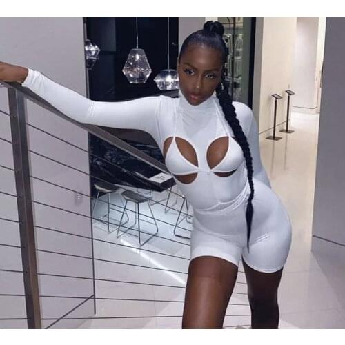 New Bandage Solid Hollow Out 2 Piece Sets Women 2021 Slim Clubwear Bikini Turtleneck Bodycon Bodysuit Female + Sexy Strap Bra
