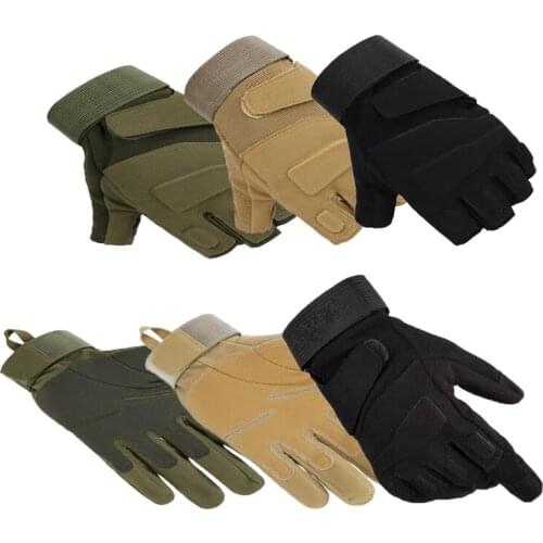 Mens Tactical Gloves Military Outdoor Adventure Mountaineering Anti-Slip Half Or All Full Finger Sports Riding Cycling Gloves