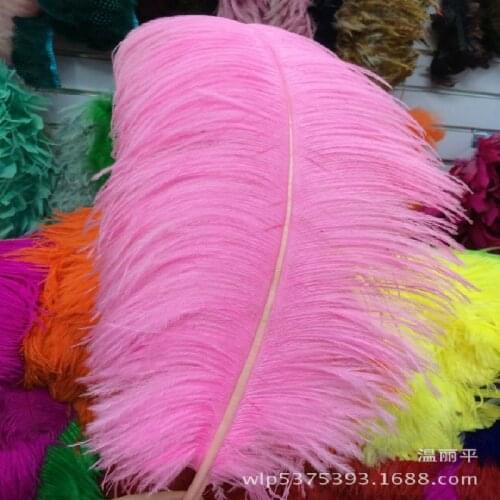 Wholesale!10pcs/lot Ostrich feather 55-60cm/22-24inch pink color ostrich plumages plumes for wedding decoration performances