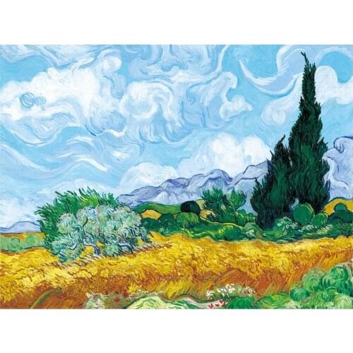 Landscape Van Gogh Printed 11CT Cross-Stitch DIY Embroidery Patterns DMC Threads Handmade Needlework Painting Mulina