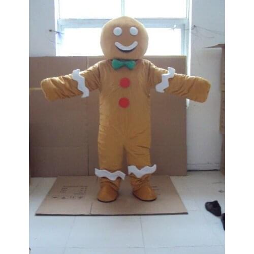 Gingerbread Man Mascot Custom Products Fancy Dress Outfit Adult Hot Selling Anime Mascot Costume Gift for Halloween Party