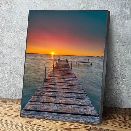 Home Decoration Wall Art Sunset at the Sea Canvas Painting Modern HD Prints Landscape Modular Pictures For Bedroom Poster Frame