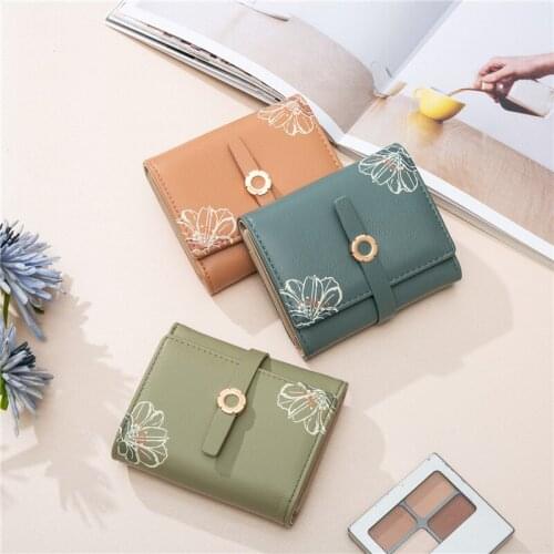 Ladies wallet women short 2021 Japanese and Korean version of simple zipper buckle short multifunctional wallet