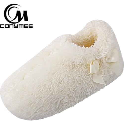 Winter Fur Slippers Shoes Woman Soft Plush Warm Home Slippers Indoor Floor Shoes Women Lady Fluffy Cotton Shoes House Slipper
