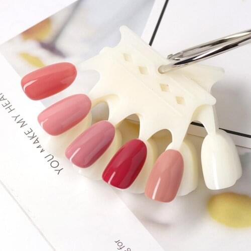 10Pcs/50Pcs False Nail Tips For Nail Art Display Stand Nail Swatch Practice Nail Display Card Practice Nail Art Tips Display