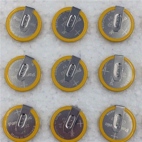 10pcs/lot Panasonic CR1632 3V Button Battery H type horizontal with 2 Soldering Pins CR 1632 lithium batteries cell