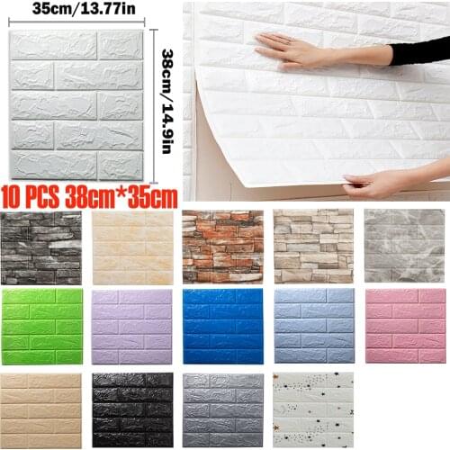 3D Wall Stickers Self-adhesive Brick Panels Foam Wallpaper Home Decor Living Room Bedroom Decoration Kids Bathroom Wall Sticker