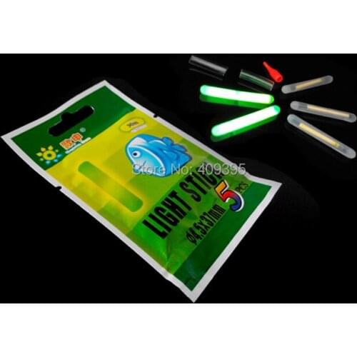 100pcs 45mm*37mm/max 30m ligth stick Glow in dark 5pcs in a package