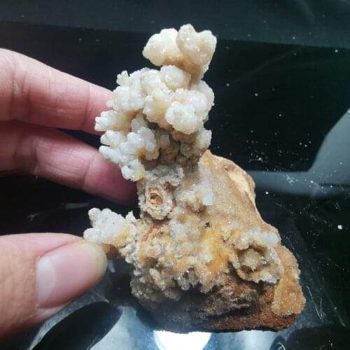 105gNatural rare cactus flower calcite and crystal mineral specimen healing energy teaching furniture decoration QUARTZ GEM