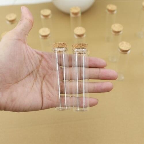 24 Pieces 20ml 22*80mm Small Glass Jars Corks Bottles Test Tube Stopper Spice Bottles Container DIY Jars Tiny Vial Bottle glass