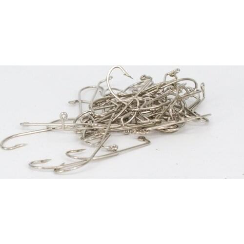 50pcs/lot 2#-5/0# High-carbon steel Silvery Fishing Hooks Bass Jig Hook Jig Big Fishhook Pesca Anzol Peche Carp Fishing