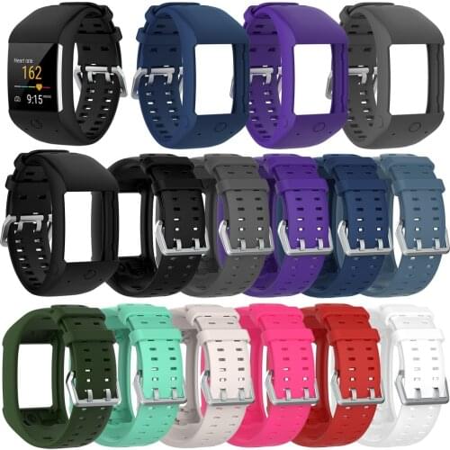 EiEuuk Accessory Replacement Soft Silicone Rubber Watch Band Wrist Sport Strap for Polar Unisex M600 Sports Watch