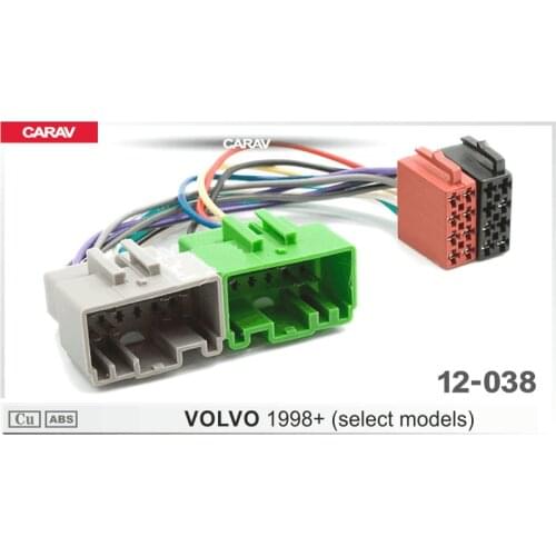 CARAV 12-038 ISO Radio for VOLVO 1998+ (select models) Wiring F-Harness Wire Cable Plug Adaptor Stereo