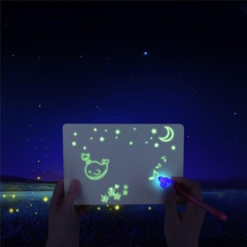 New Draw With Light Fun Magic Luminous Drawing Board for Children 1pc A3 A4 A5 kids toys magic ray kids crafts Fun drawing board