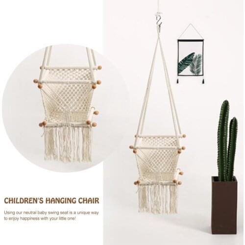 Baby Hanging Nest Swing Chair Seat Hammock Chair For Infant Toddler Home Decoration Baby Cribs Cotton Woven Rope Swing